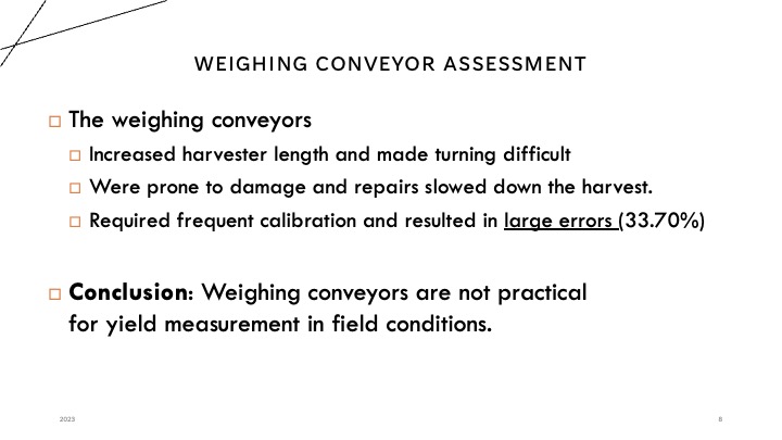 Almond yield monitor project slide 8